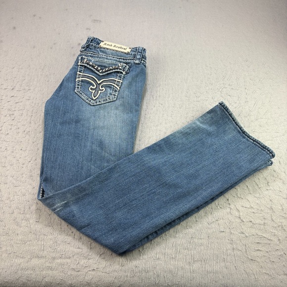 Rock Revival Denim - Rock Revival Jeans Womens‎ 30 Blue Bootcut Embroidered Embellished Distressed